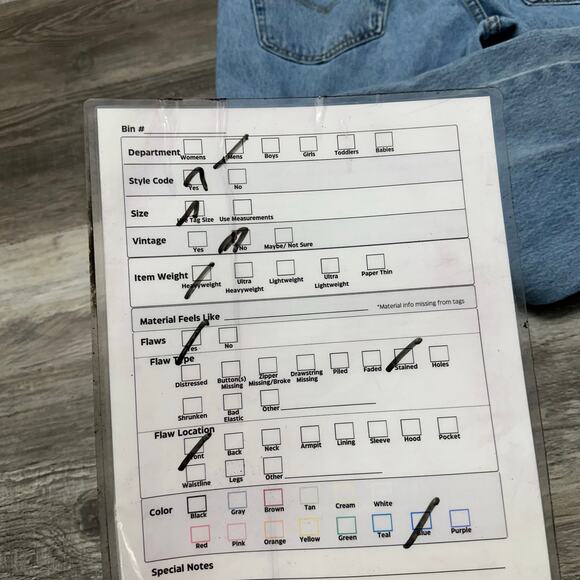 Levis 550 Red Tab Stonewash Blue Mens 35x30 Relaxed Fit Straight Leg Denim Jeans - Picture 13 of 13